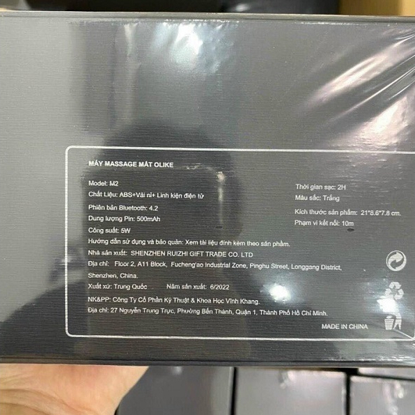 Máy Massage mắt chính hãng OLIKE M2, kết nối Bluetooth nghe nhạc, máy có 2 chế độ Massage nhiệt/ rung