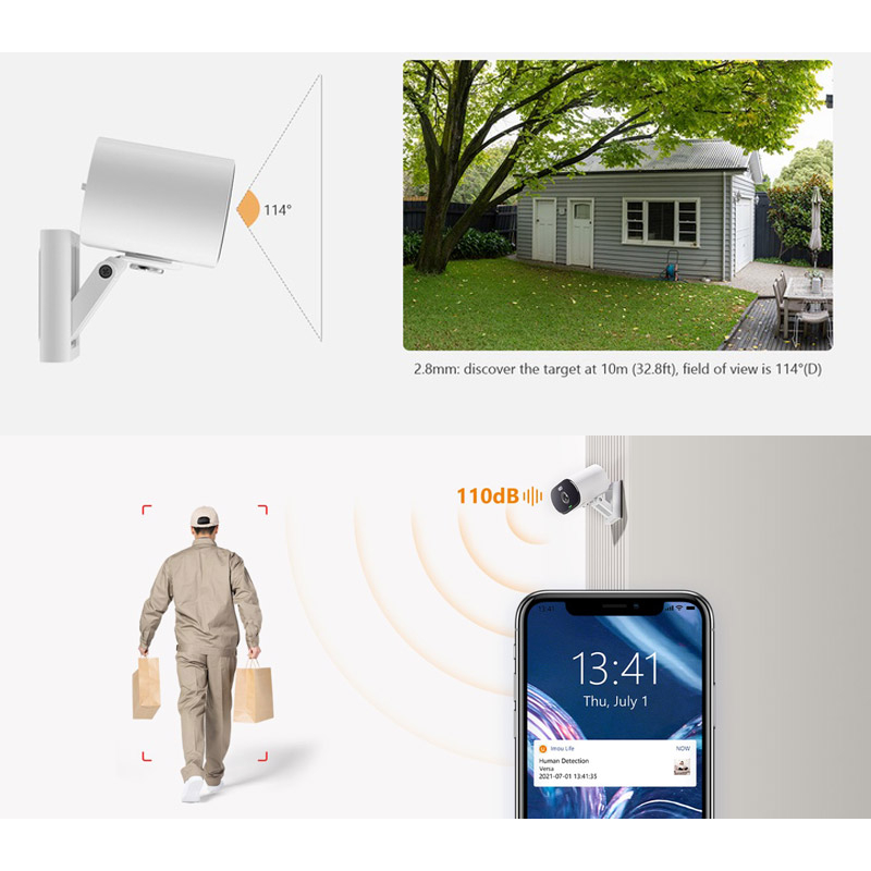 C22FP-C 2M 1080p Wifi Trong Nhà, Ngoài Trời - Đàm Thoại To - Góc Nhìn Rộng - Báo Động Chống Trộm - N