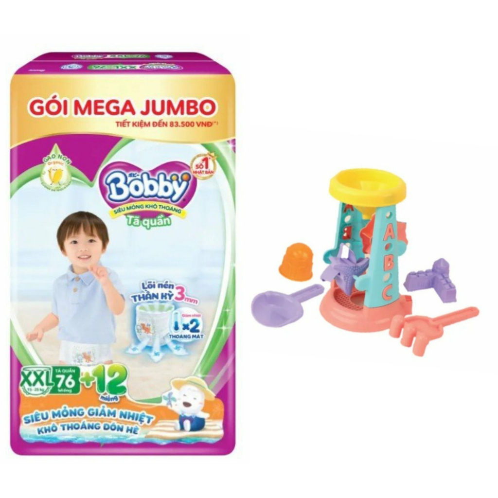 Tã quần Bobby Mega Jumbo : M112-L96-XL84-XXL76