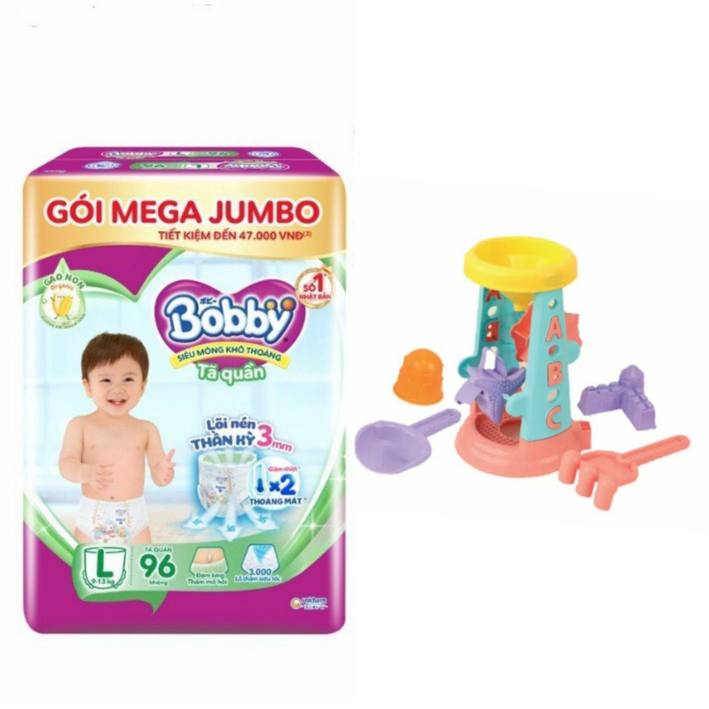 Tã quần Bobby Mega Jumbo : M112-L96-XL84-XXL76