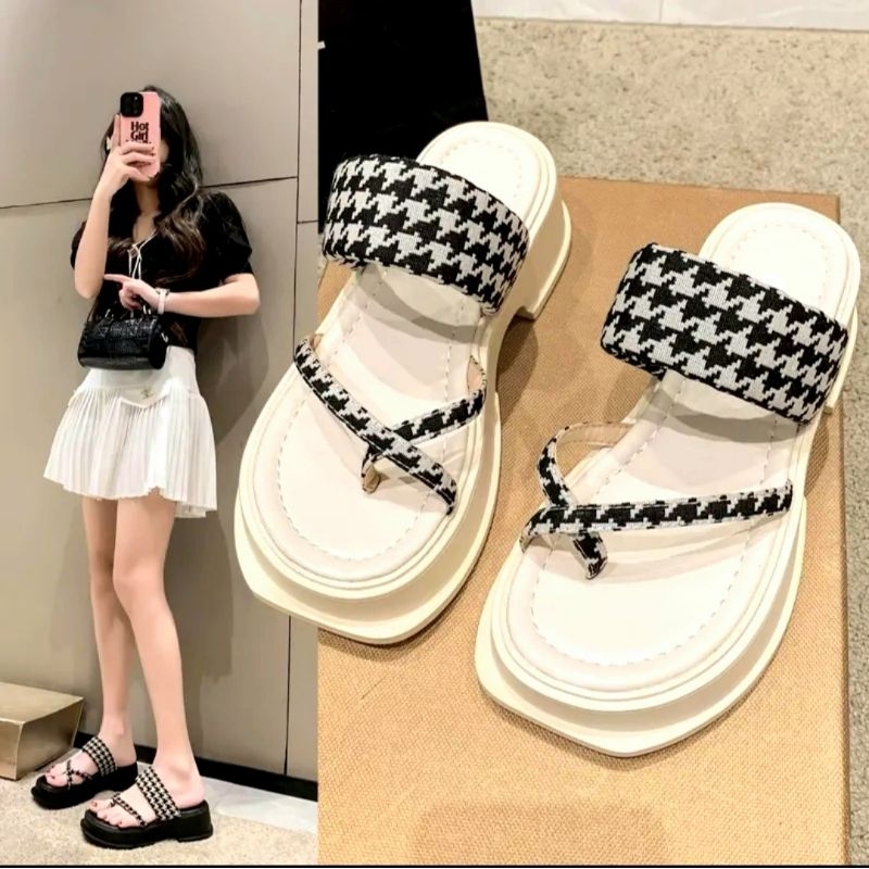 Dép Bánh mì nữ, Dép đế xuồng quai chéo nhún Cao Cấp hack dáng giúp tăng chiều cao