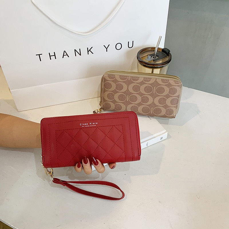 Ví nữ đựng tiền nhiều ngăn dáng dài 538 chất da cao cấp phong cách thanh lịch