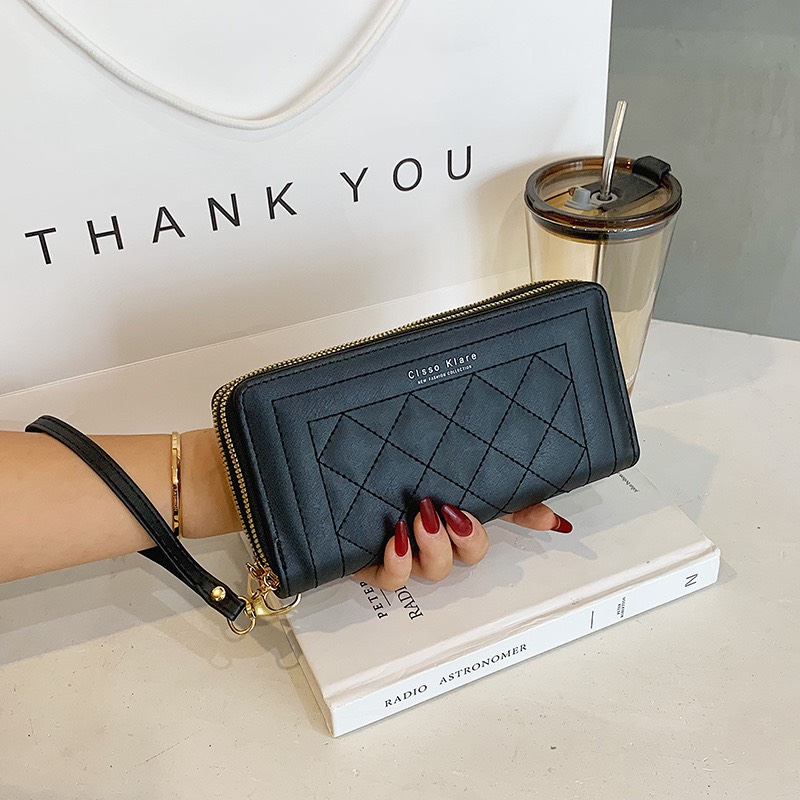 Ví nữ đựng tiền nhiều ngăn dáng dài 538 chất da cao cấp phong cách thanh lịch