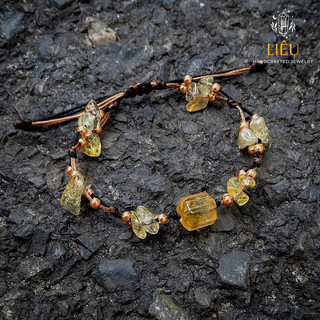 Vòng tay Aprict Blossom Branch - mix citrine thach anh vàng