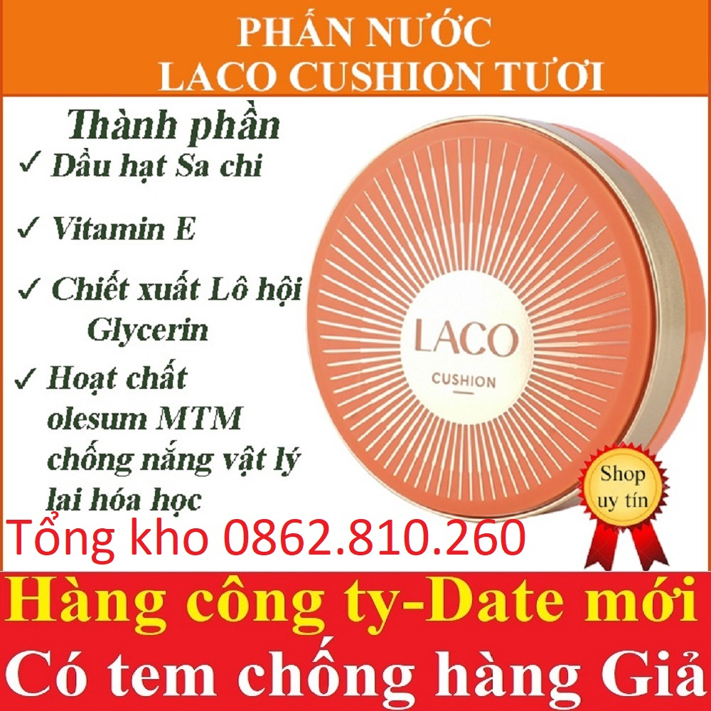 Phấn nước CC Laco Cushion [kiềm dầu gilaa long wear missha m gogo tales Lemonade Supermatte Aprilskin Snow]