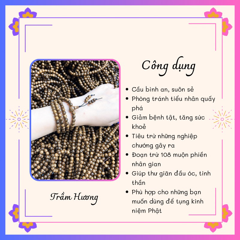 Vòng trầm 108 hạt