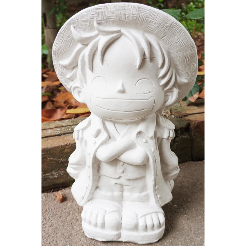 Tượng tô màu thạch cao Luffy