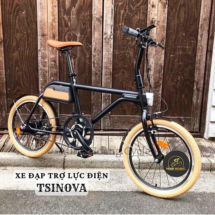 Xe đạp trợ lực điện Nhật TSINOVA sử dụng dây curoa, khung nhôm - Minh Hoàng Cycles