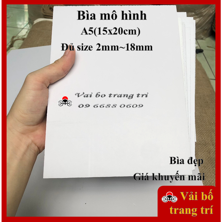 ［Bìa đẹp］Bìa fomex, kích thước A5(15x20cm), bìa mô hình, bìa cứng, làm handmade, trang trí, decor