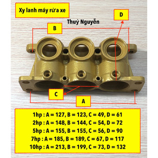 Xy lanh đầu rửa xe 1hp, 2hp, 5hp, 7hp và 10hp