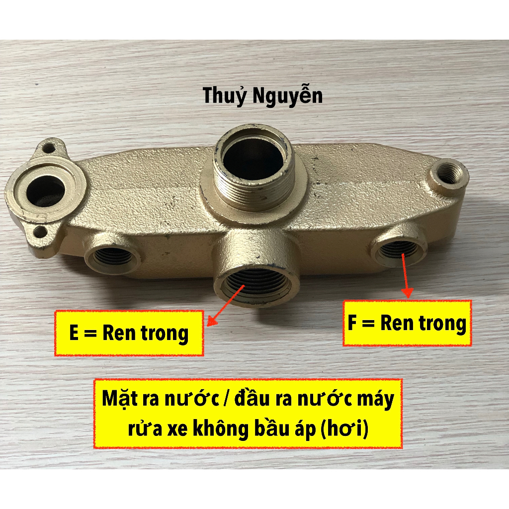 Mặt ra nước/ đầu ra nước đầu rửa xe có bầu áp 1hp, 2hp, 5hp, 7hp và 10hp