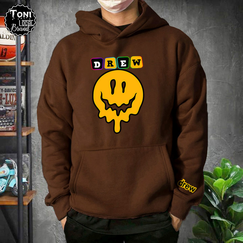 Áo Hoodie Local Brand DREW GHOST nỉ bông dày form rộng Unisex giữ ấm chống nắng