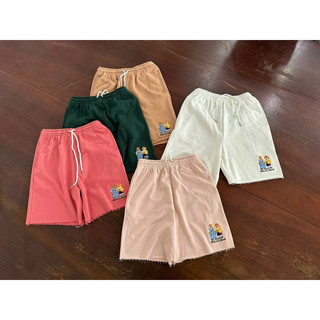 Quần short thun da cá thêu gấu