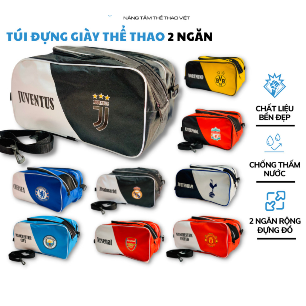 Túi Đựng Giày 2 Ngăn Man City Mẫu Mới Siêu Tiện Lợi