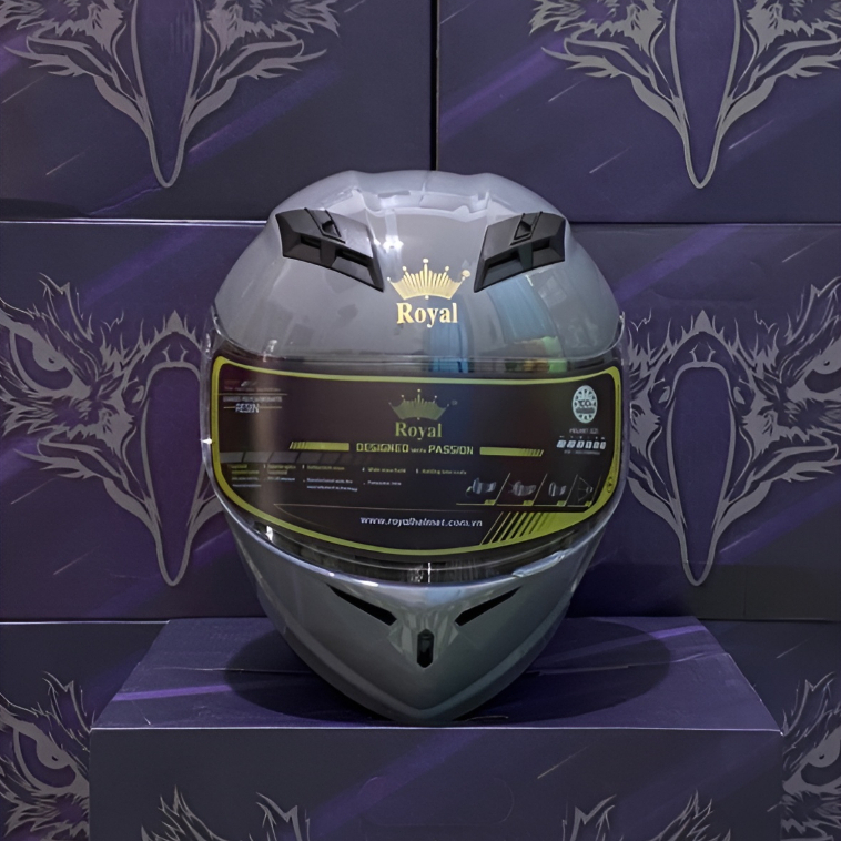 Nón bảo hiểm full face 2 kính Royal M266 cao cấp, hàng chính hãng + tặng túi đựng nón