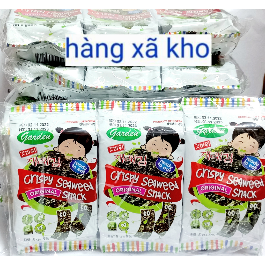 Lốc 24 gói rong biển cho bé ăn liền tự nhiên .hsd:4/24
