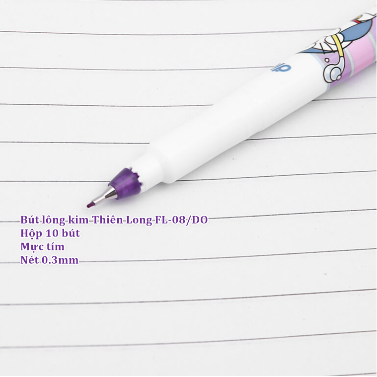 Bút lông kim Điểm 10 Doraemon 𝑻𝒉𝒊𝒆̂𝒏 𝑳𝒐𝒏𝒈 TP-FL08/DO ngòi 0.3mm - ByLy Store