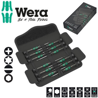 Bộ tua vít điện tử đa năng Wera 05073675001 Kraftform Micro 12 Universal 1 gồm 12 cái ứng dụng điện tử và cơ khí chính