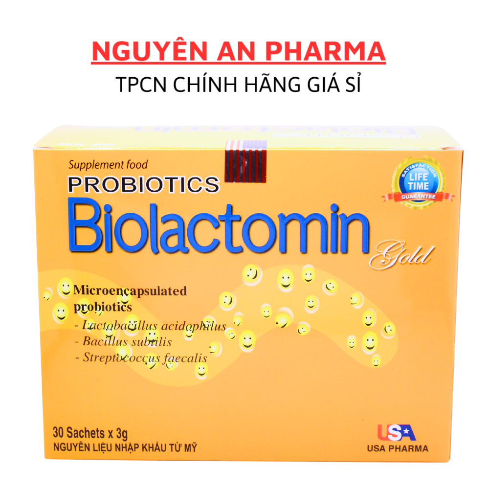 Men vi sinh Biolactomin Gold bổ sung lợi khuẩn, hỗ trợ tiêu hóa, cân bằng vi sinh đường ruột, giúp bé ăn ngon - 30 gói
