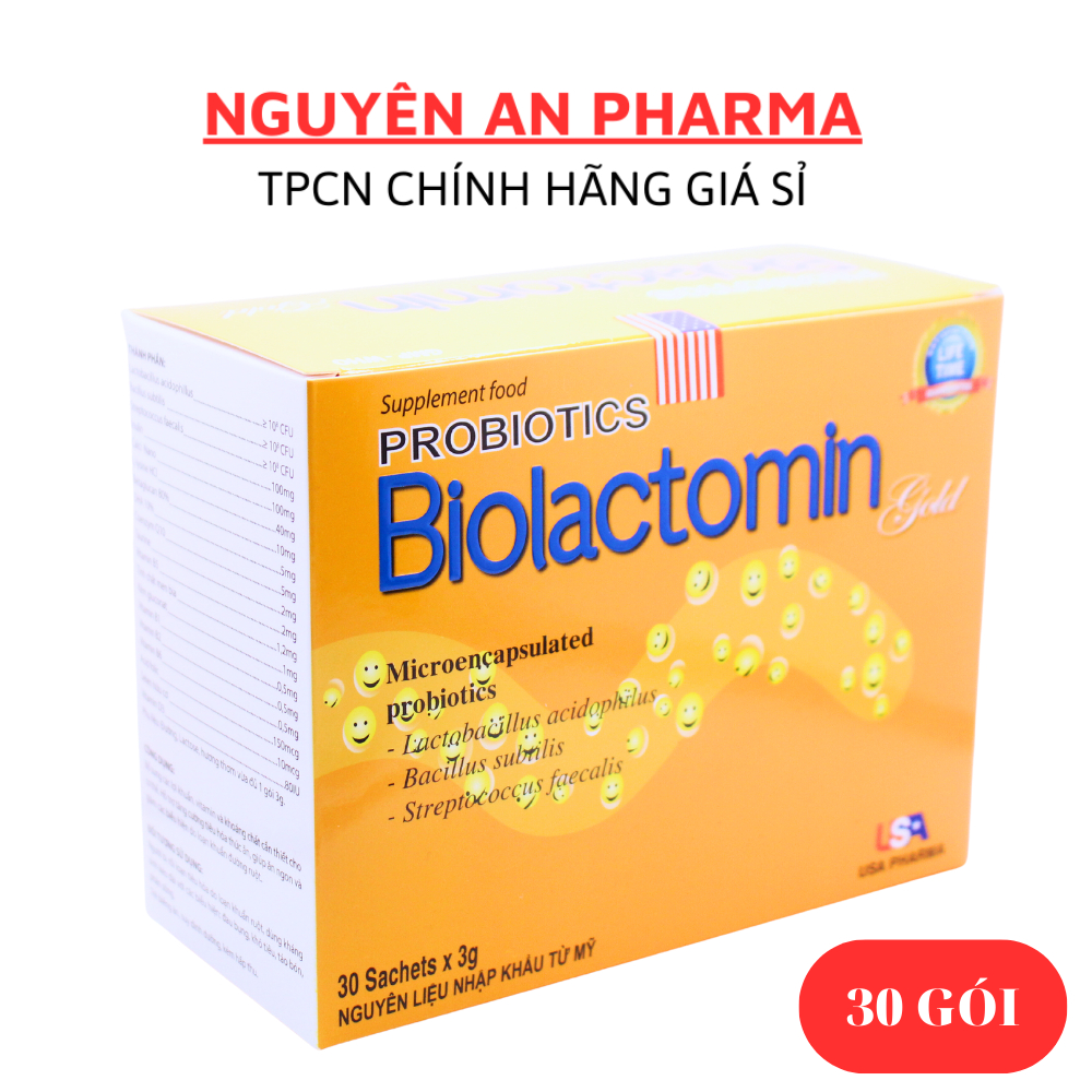 Men vi sinh Biolactomin Gold bổ sung lợi khuẩn, hỗ trợ tiêu hóa, cân bằng vi sinh đường ruột, giúp bé ăn ngon - 30 gói
