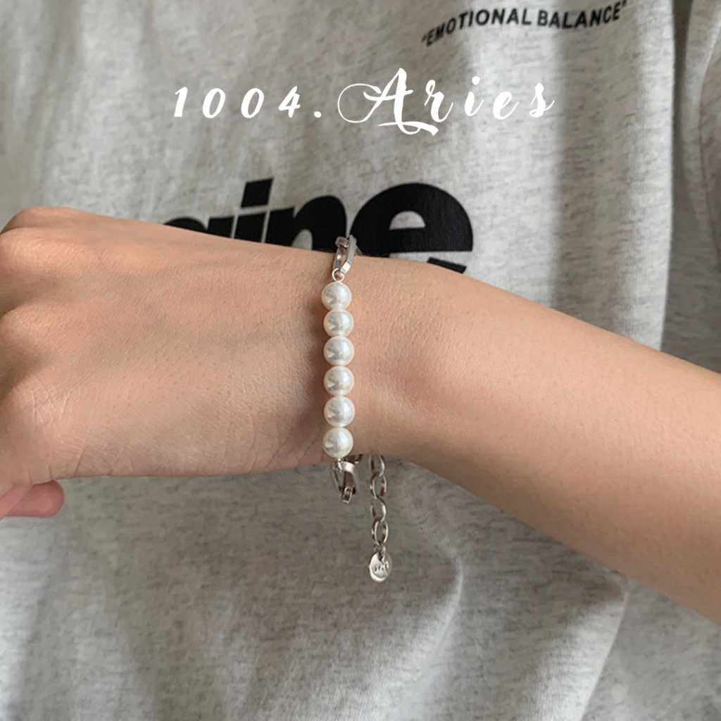 Vòng tay ngọc kiểu xích đan xen - 1004.ARIES