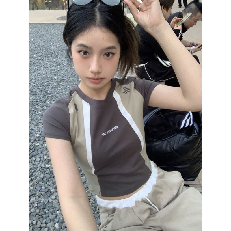 [Varvet] Áo Thun Basic Màu Nâu Uzllang Cá Tính Siêu Hot