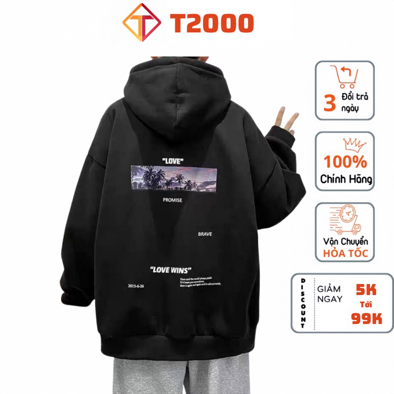 Áo hoodie in love wins HD020 - T2000