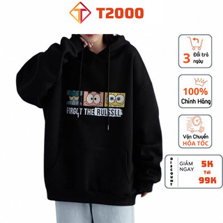 Áo hoodie in hình 3 mắt nón rộng vải dày - HD019 T2000