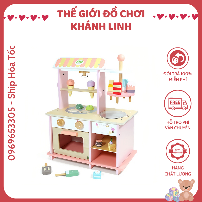 Đồ chơi quầy bán kem 2 tầng 51.5cm cho bé
