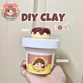 Diy slime - slime kèm bánh donut làm từ đất sét