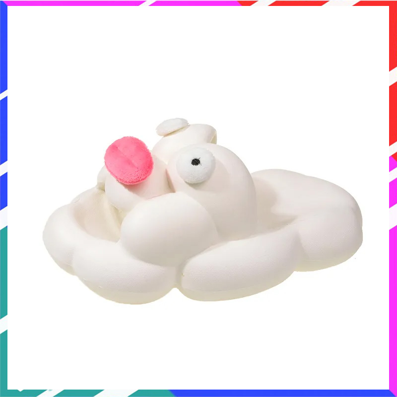 Dép bánh mì dép lê đế dày miệng xúc xích hoạt hình nữ