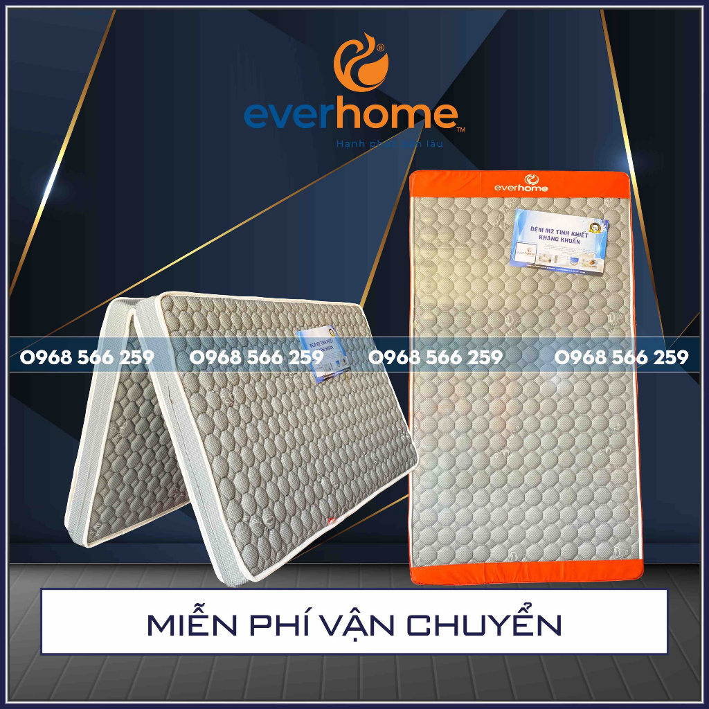 ĐỆM BÔNG ÉP HÀN QUỐC EVERHOME M2 NANO CHỐNG KHUẨN ( hàng chính hãng)