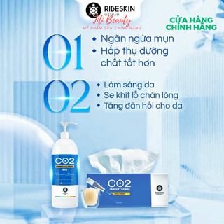 Bộ thải độc da CO2 Carboxy Ribeskin làm sạch sâu căng bóng da ngừa mụn Combo A