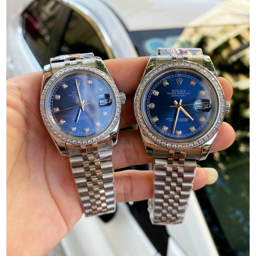 Đồng hồ Nam Rolex máy nhật vành đá dòng cơ Automatic size 38mm vỏ trắng