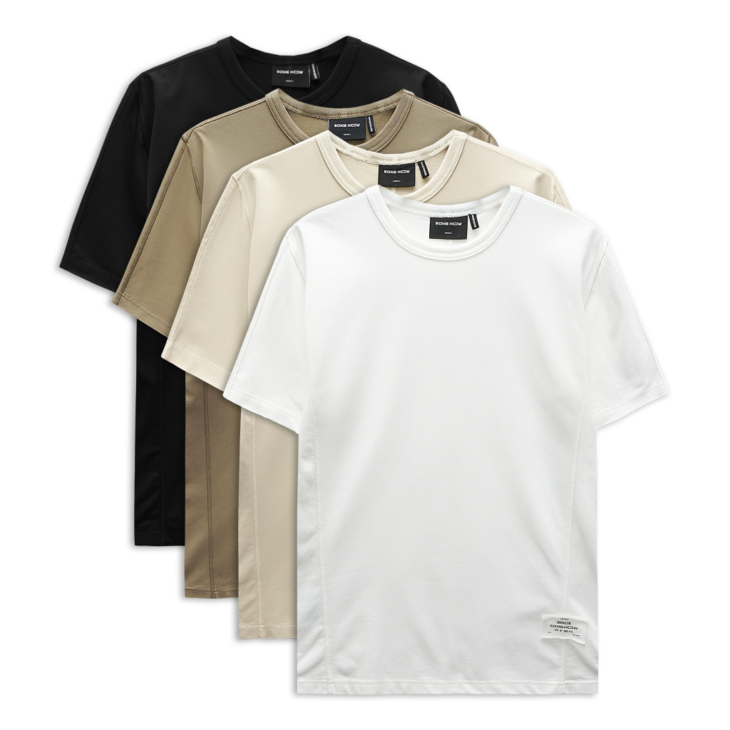 Áo Thun Nam Basic Wear White Label, Chất Vải Thun Cotton Xược Thoải Mái, AT0049-09, SOMEHOW