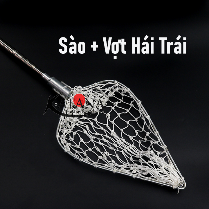 - Sào rút Inox  1m7 - 7m tặng kèm móc treo + Tùy chọn mua thêm liềm cắt , vợt hái trái