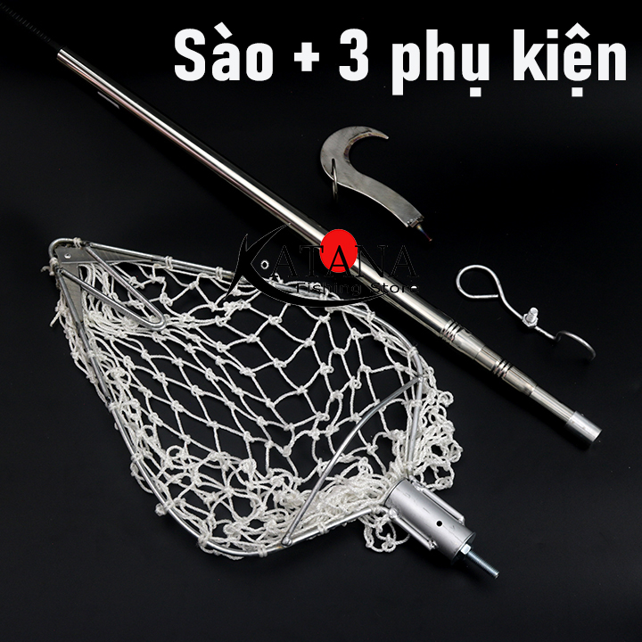 - Sào rút Inox  1m7 - 7m tặng kèm móc treo + Tùy chọn mua thêm liềm cắt , vợt hái trái