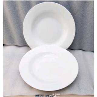 Dĩa sứ sâu lòng dĩa tròn ảo trắng 15cm / 18cm / 20cm / 23cm / pastel 19cm