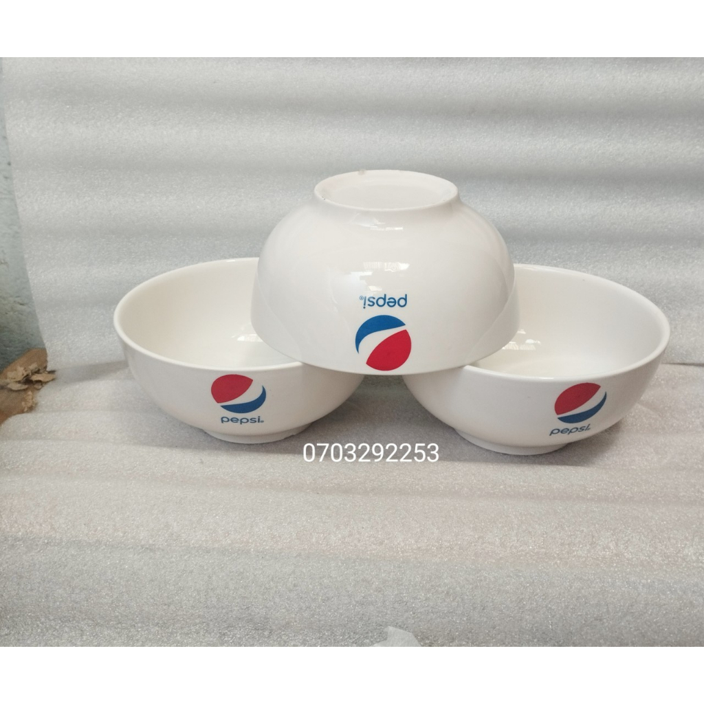 ̣(HCM) Combo 5 cái tô sứ sâu lòng 18cm logo Pepsi