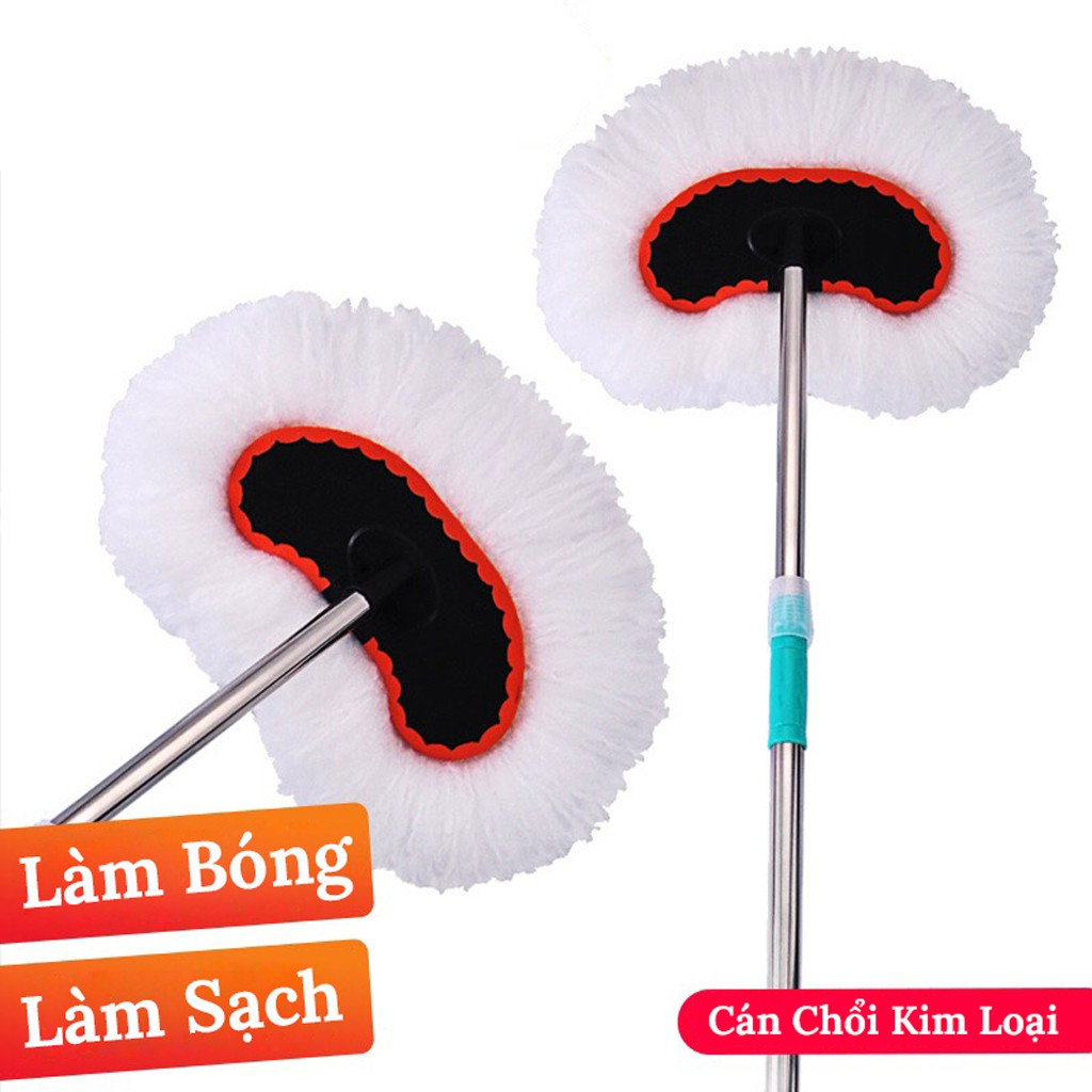 Cây Lau Rửa Xe Ô Tô Cán Dài Lông Mềm – Cán Chổi Có Thể Kéo Dài  - Hoàng Nam Auto