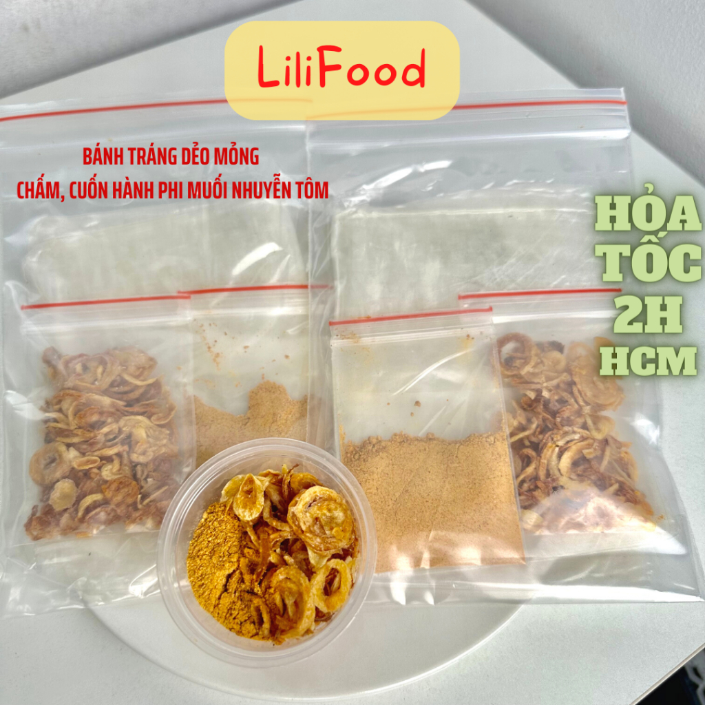 Bánh Tráng Dẻo Mỏng Chấm, Cuốn Hành Phi Muối Nhuyễn Tomo Siêu Ngon-Lilifood