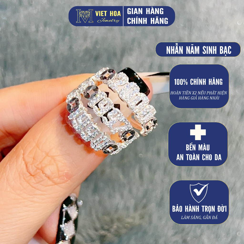Nhẫn bạc năm sinh giúp thu hút tài lộc, may mắn có từ năm 1970 đến 2022 - VHJ