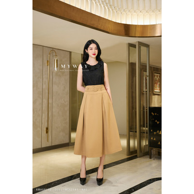 Chân Váy Nữ Công Sở MY WAY Dáng Xòe Kèm Đai Sang Trọng 1MCX2141