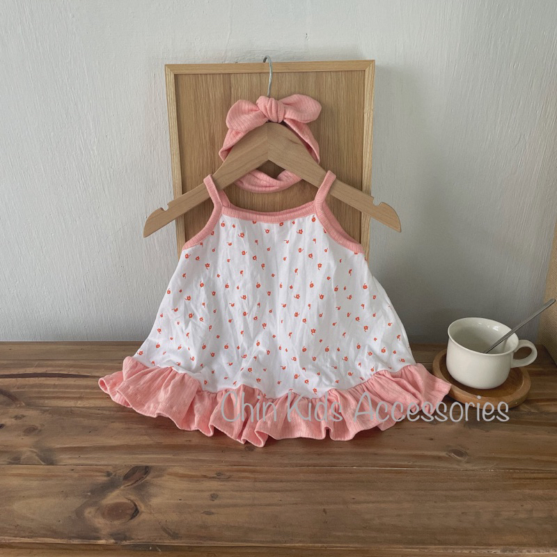 Váy talia cotton đơn giản cho bé