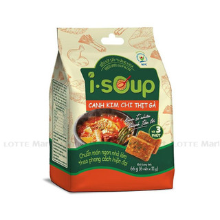 Canh ăn liền kim chi thịt gà i-soup 66g