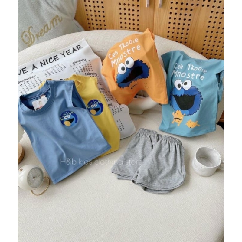 (7-20kg) Bộ cotton sát nách cho bé