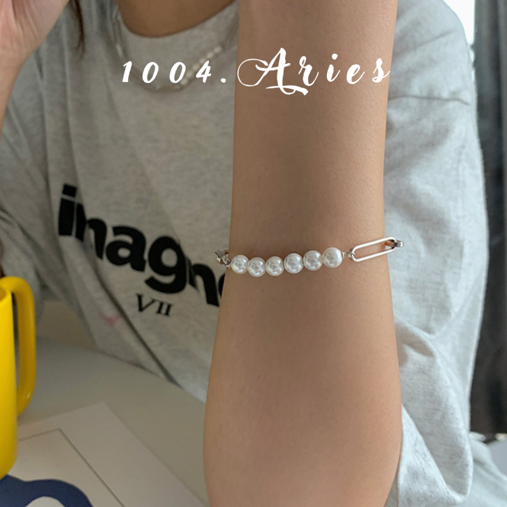 Vòng tay ngọc kiểu xích đan xen - 1004.ARIES