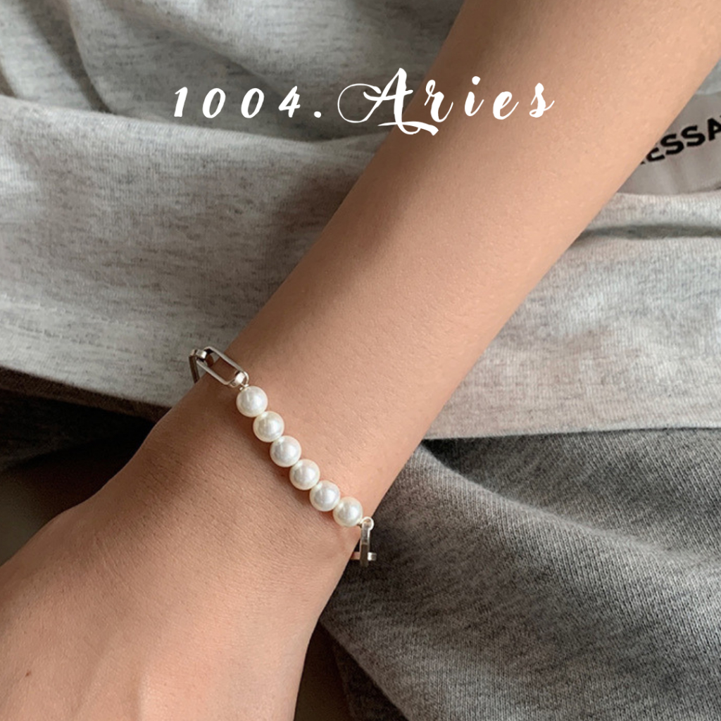 Vòng tay ngọc kiểu xích đan xen - 1004.ARIES