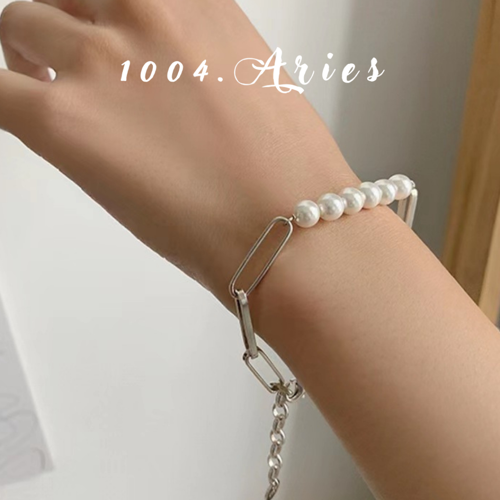 Vòng tay ngọc kiểu xích đan xen - 1004.ARIES