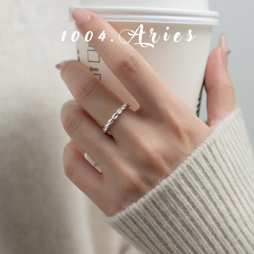 Nhẫn 2 chiếc bạc cá tính phong cách hàn - 1004.ARIES